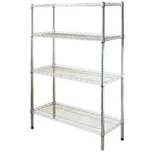 Professional customized Adjustable Epoxy Wire Shelves chromed wire shelf rack Sturdy Metal Wire shelf